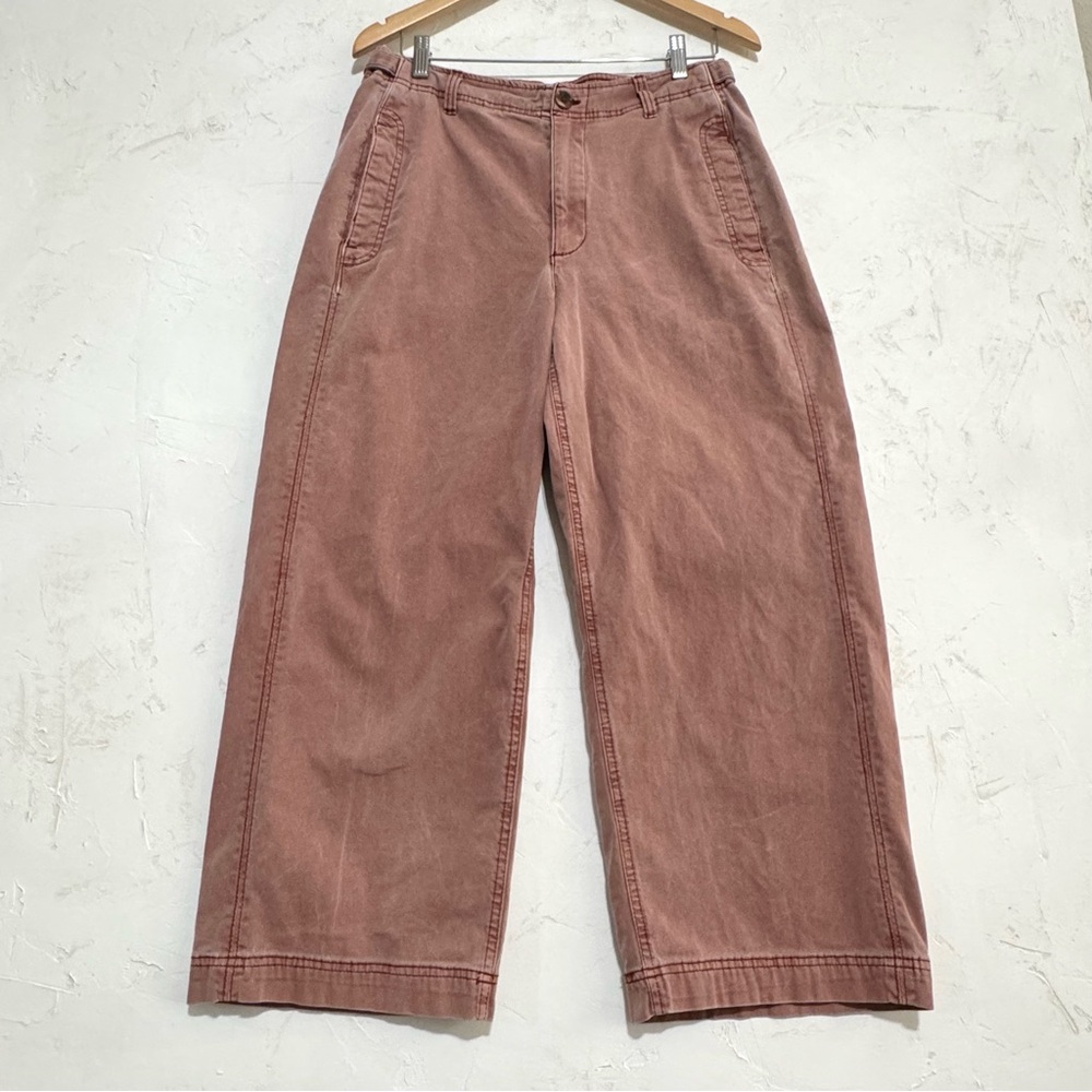 Old Navy High Rise Wide Leg Pants Size 12 Washed Dusty Rose